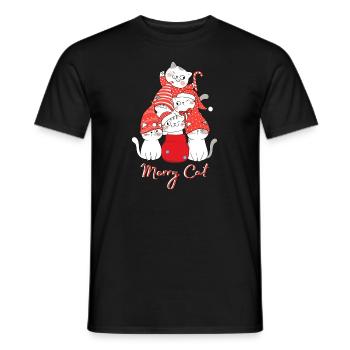Joyeux Chat - T-shirt homme - noir - Devant - AI Model Male 178 light (178cm)