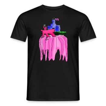 Le château du monstre - T-shirt homme - noir - Devant - AI Model Male 178 light (178cm)