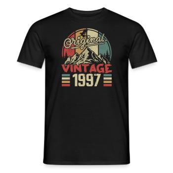 Vintage 1997 Retro Geburtstagsgeschenk Geboren 1997 - Männer T-Shirt - Schwarz - Vorne - AI Model Male 178 light (178cm)