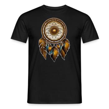 Spiritueller Traumfänger - Männer T-Shirt - Schwarz - Vorne - AI Model Male 178 light (178cm)