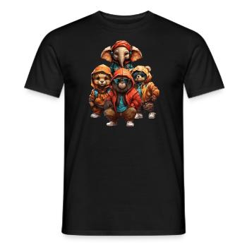 Fête Hip-Hop Sauvage - T-shirt homme - noir - Devant - AI Model Male 178 light (178cm)