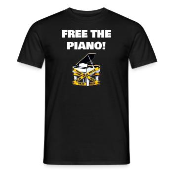 Free The Piano Dr. K Chinesisches Klavier - Männer T-Shirt - Schwarz - Vorne - AI Model Male 178 light (178cm)