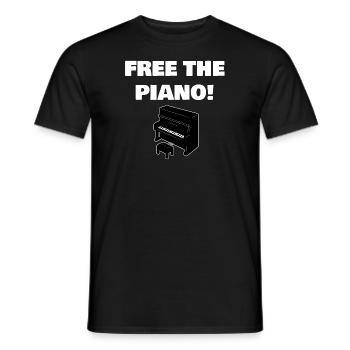 Gratuit Le Piano Dr K Piano Chinois - T-shirt homme - noir - Devant - AI Model Male 178 light (178cm)