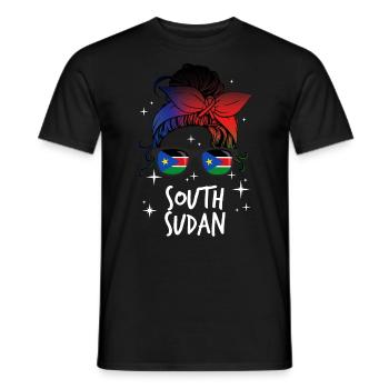 South Sudan - Men's T-Shirt - black - Front - AI Model Male 178 light (178cm)