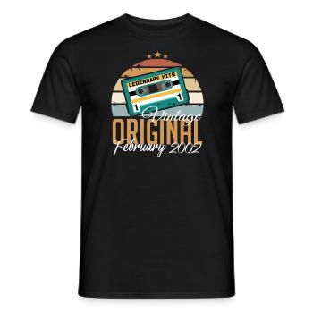 Legendary since February 2002 vintage 2002 - Men's T-Shirt - black - Front - AI Model Male 178 light (178cm)