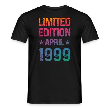 Limited Edition 25th Birthday Party Vintage 1999 - Men's T-Shirt - black - Front - AI Model Male 178 light (178cm)