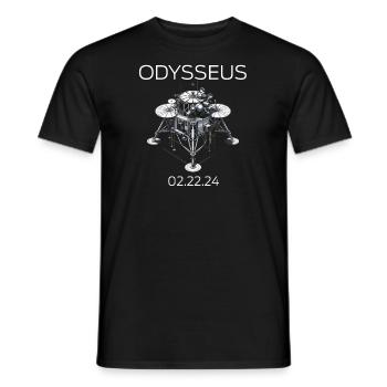 Odysseus Mondlandegerät Raumschiff Mondlandung - Männer T-Shirt - Schwarz - Vorne - AI Model Male 178 light (178cm)