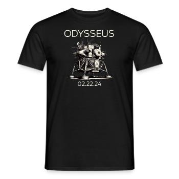 Odysseus Mondlandegerät Raumschiff Mondlandung - Männer T-Shirt - Schwarz - Vorne - AI Model Male 178 light (178cm)