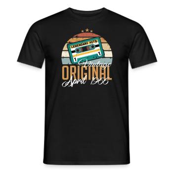 Die Legenden wurden im April 1966 geboren Geschenk - Männer T-Shirt - Schwarz - Vorne - AI Model Male 178 light (178cm)
