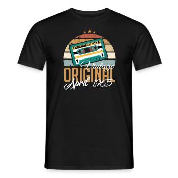 Les Legends sont nés en avril 1965 Cadeau - T-shirt homme - noir - Devant - AI Model Male 178 light (178cm)