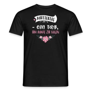 Fête des mères - une journée pour dire merci... - T-shirt homme - noir - Devant - AI Model Male 178 light (178cm)