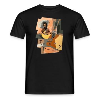Guitar Hero Yoow - Männer T-Shirt - Schwarz - Vorne - AI Model Male 178 light (178cm)