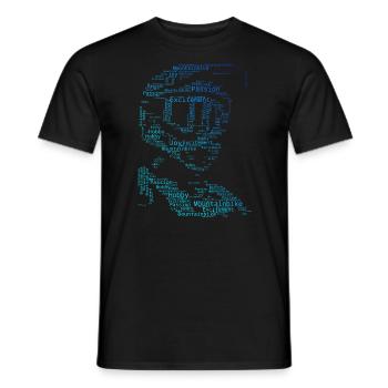 Men's Mountain Bikers Mountain Bike Cycling - Men's T-Shirt - black - Front - AI Model Male 178 light (178cm)