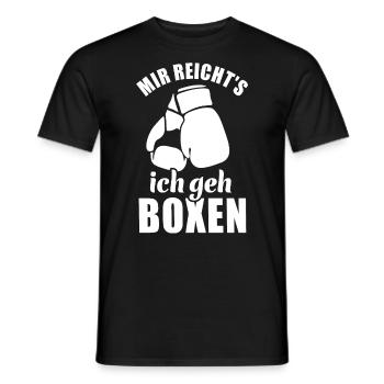Mir reicht's ich geh Boxen - Boxer Spruch - Männer T-Shirt - Schwarz - Vorne - AI Model Male 178 light (178cm)
