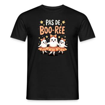 Pas de Boo-rée - Funny Halloween Dance Ghosts - Men's T-Shirt - black - Front - AI Model Male 178 light (178cm)