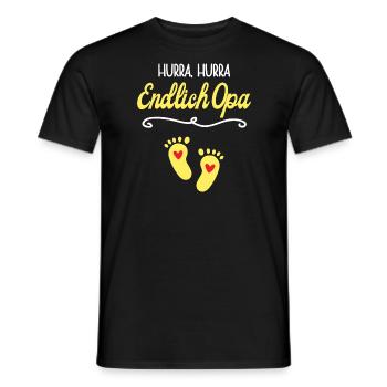 Du Wirst Opa Hurra Endlich Opi Ich Bin Großvater - Männer T-Shirt - Schwarz - Vorne - AI Model Male 178 light (178cm)