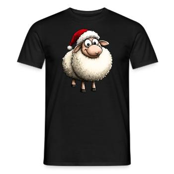 Noël des moutons - T-shirt homme - noir - Devant - AI Model Male 178 light (178cm)
