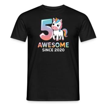 5. Geburtstag - Awesome Since 2020 - Männer T-Shirt - Schwarz - Vorne - AI Model Male 178 light (178cm)