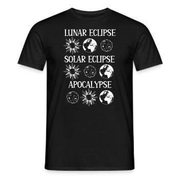 Lunar Eclipse Solar Eclipse Apocalypse - Men's T-Shirt - black - Front - AI Model Male 178 light (178cm)