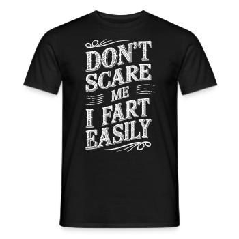 Funny fart shirt for the frightened! - Men's T-Shirt - black - Front - AI Model Male 178 light (178cm)
