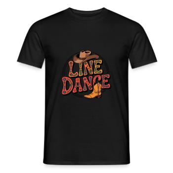 La danse en ligne : mon hobby - ma passion - mon truc - T-shirt homme - noir - Devant - AI Model Male 178 light (178cm)