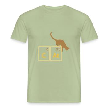 Cat (Calcium, Astat)(Katze) - Männer T-Shirt - Sage - Vorne - AI Model Male 178 light (178cm)