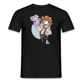 Pig-Hand - Männer T-Shirt - Schwarz - Vorne - AI Model Male 178 light (178cm)
