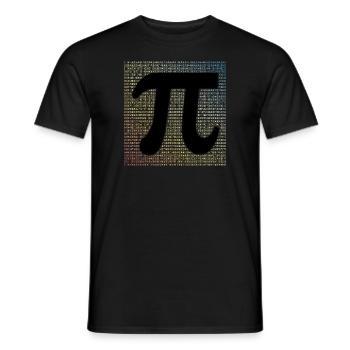 Pi Day Shirt Math Geek Gift - Men's T-Shirt - black - Front - AI Model Male 178 light (178cm)
