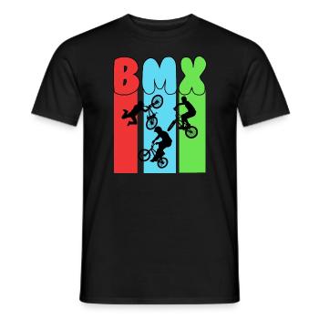 BMX - Männer T-Shirt - Schwarz - Vorne - AI Model Male 178 light (178cm)