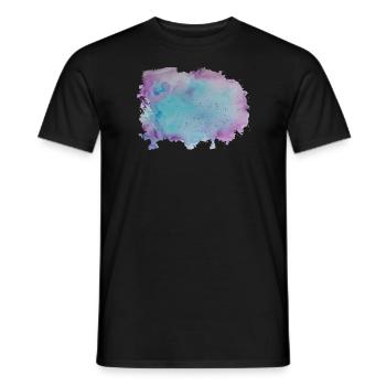 Watercolor - Blue Purple Background - Men's T-Shirt - black - Front - AI Model Male 178 light (178cm)