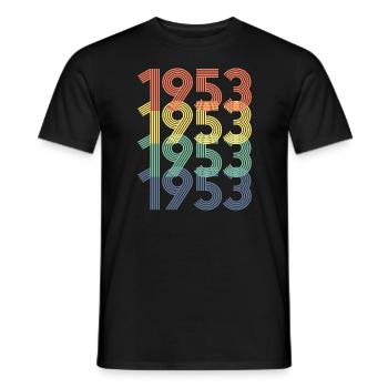 Cool Retro 1953, 70 ans, cadeau de 70e anniversaire - T-shirt homme - noir - Devant - AI Model Male 178 light (178cm)