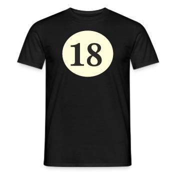 18 Birthday - Men's T-Shirt - black - Front - AI Model Male 178 light (178cm)