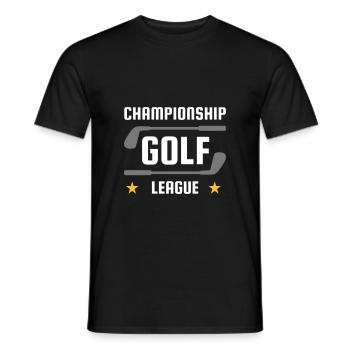 Championship golf league (Golfschläger, Sterne) - Männer T-Shirt - Schwarz - Vorne - AI Model Male 178 light (178cm)