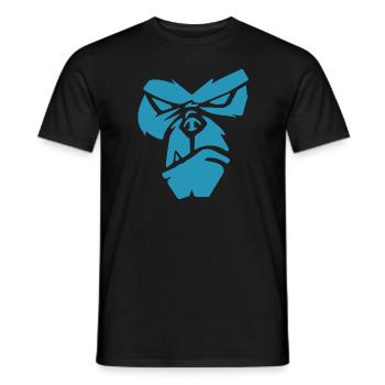 Poker Face | Gorille, Singe, Animaux, Bien-être animal - T-shirt homme - noir - Devant - AI Model Male 178 light (178cm)