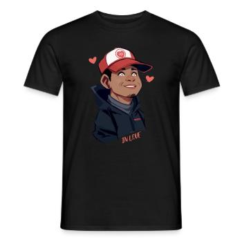 Verliebt lächeln - Männer T-Shirt - Schwarz - Vorne - AI Model Male 178 light (178cm)