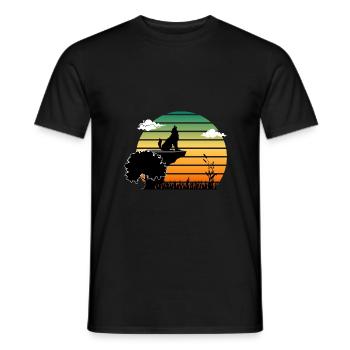 Wolf - Männer T-Shirt - Schwarz - Vorne - AI Model Male 178 light (178cm)