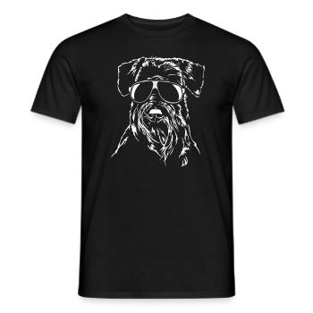 SCHNAUZER cool lunettes de soleil chien chien wilsigns - T-shirt homme - noir - Devant - AI Model Male 178 light (178cm)