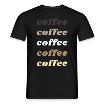 Coffee - Men's T-Shirt - black - Front - AI Model Male 178 light (178cm)