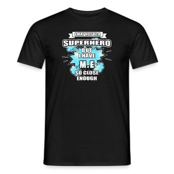 Encéphalomyélite myalgique Superhero ME Awareness - T-shirt homme - noir - Devant - AI Model Male 178 light (178cm)