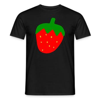 Fraise - T-shirt homme - noir - Devant - AI Model Male 178 light (178cm)