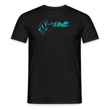 GRAFFITI LOVE - Men's T-Shirt - black - Front - AI Model Male 178 light (178cm)