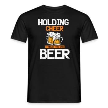 Applaudissements pour les thés à la bière - T-shirt homme - noir - Devant - AI Model Male 178 light (178cm)