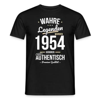 70. Geburtstag - Legenden wurden 1954 - Männer T-Shirt - Schwarz - Vorne - AI Model Male 178 light (178cm)