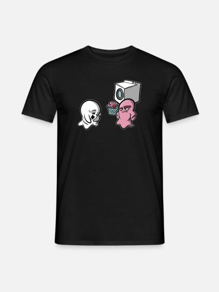 Geist ist nach der Wäsche pink - Männer T-Shirt - Schwarz