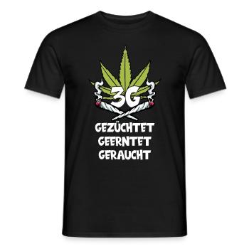 CANNABIS MARIHUANA JOINT KIFFEN KIFFER 3G REGEL - Männer T-Shirt - Schwarz - Vorne - AI Model Male 178 light (178cm)