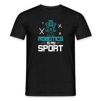 Robotics is my Sport - Men's T-Shirt - black - Front - AI Model Male 178 light (178cm)