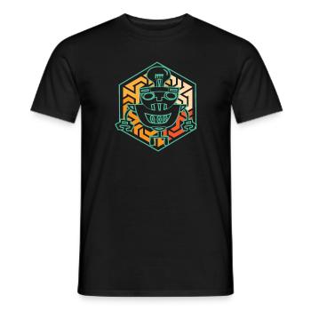 Robot Retro Vintage - Men's T-Shirt - black - Front - AI Model Male 178 light (178cm)