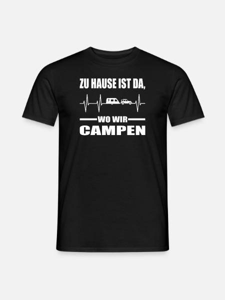 Camping - Männer T-Shirt - Schwarz