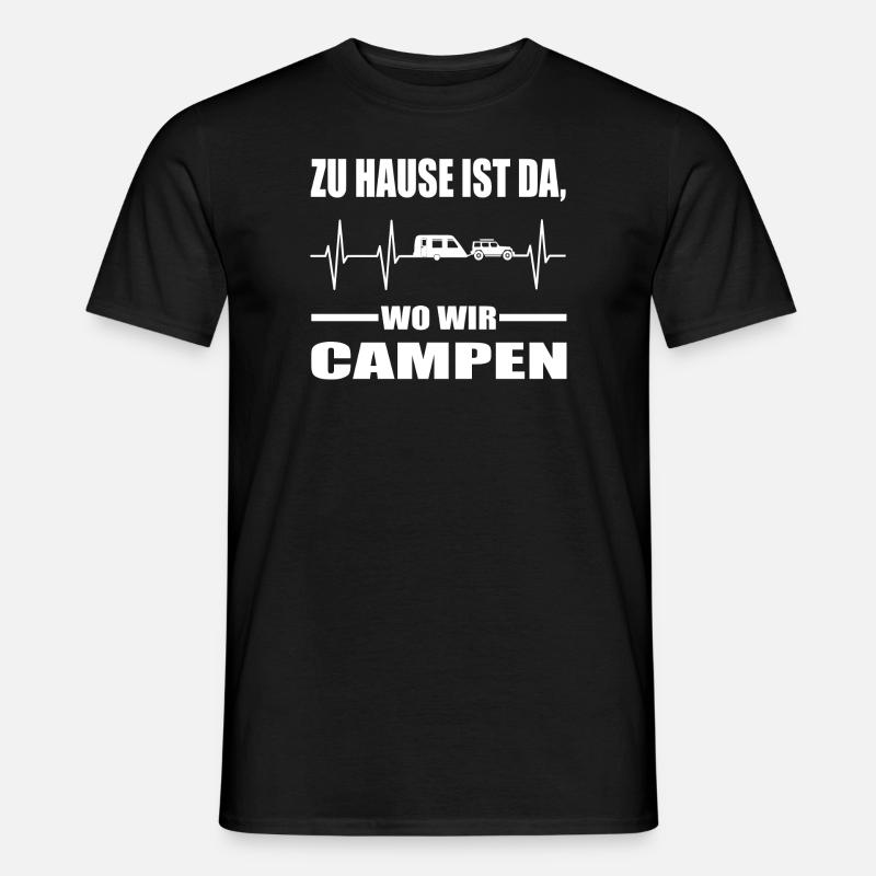 Camping - Männer T-Shirt - Schwarz