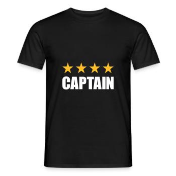 Captain (Four stars in a row) - Men's T-Shirt - black - Front - AI Model Male 178 light (178cm)